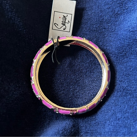 Sequin Pink and Gold Bangle Bracelet - Picture 1 of 4